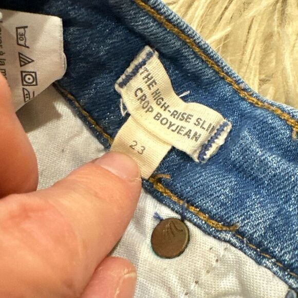 Madewell high-rise slim crop boyjean size 23 - Picture 2 of 4